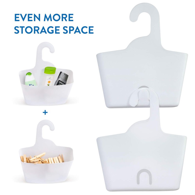 Tatkraft POSH Shower Caddy White 2-tier Organizer Easy to Clean