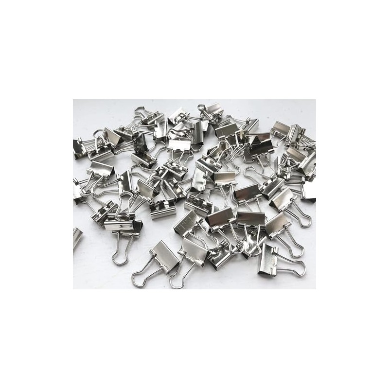 19mm Silver Metal Binder Foldback Clips Bulldog/Paper Clips/Binder Clips File