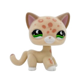 LPSCB Custom-Made Flocked Pet Shop Toy Fuzzy Animal Figure Short Hair Cat Dog Collie Dachshund Great dane Cocker Spaniel (Tan #852)