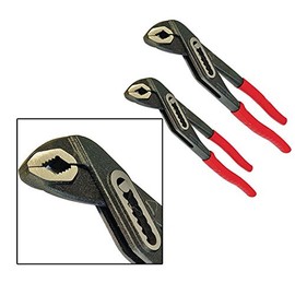 Tooltime® 2 Pack - Slim Jaw 250mm 10" & 300mm 12" Waterpump Sliding Wrench Pliers