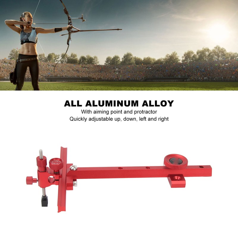 Archery Recurve Bow Sight Aluminum T Shape Single Pin Adjustable