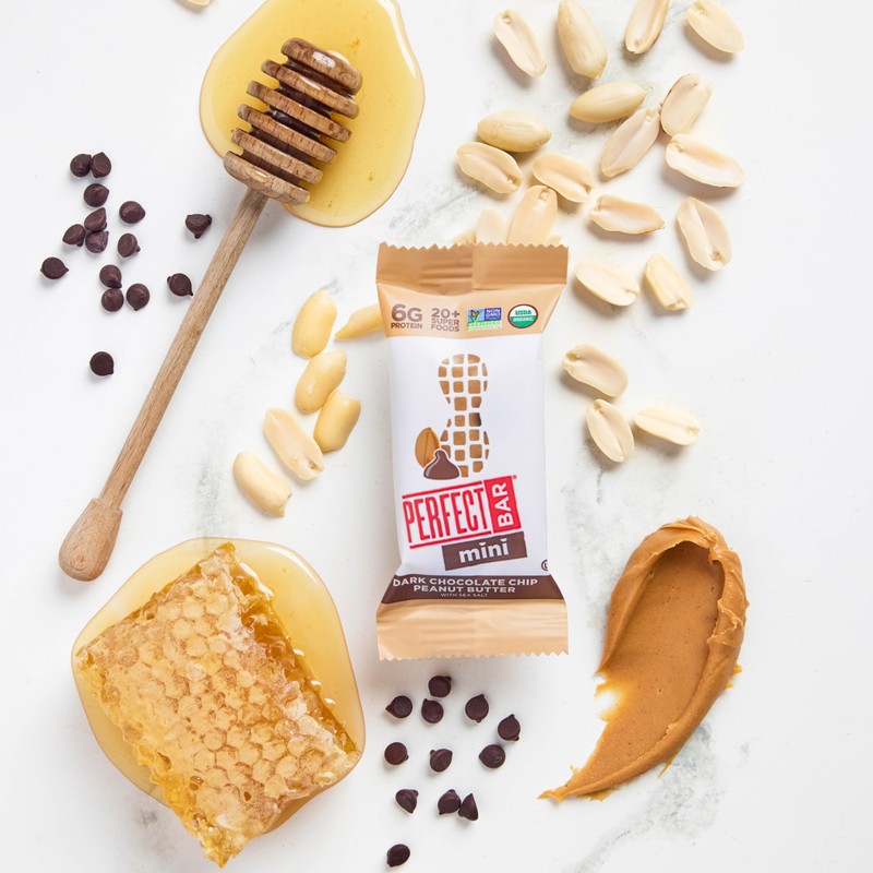 Perfect Bar Mini, Dark Chocolate Chip Peanut Butter Protein Bar,