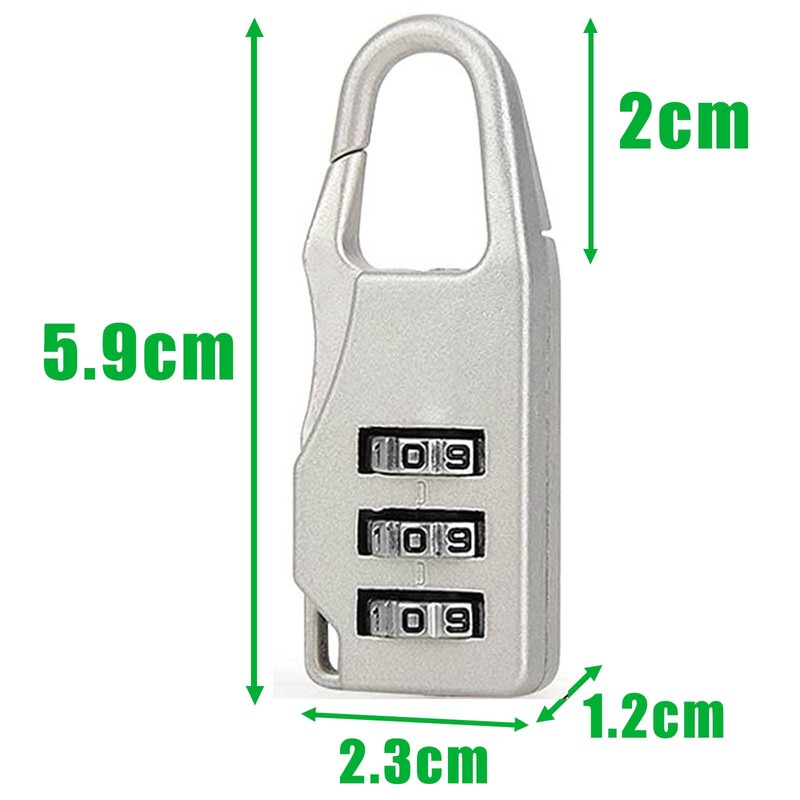Bymivofun Pack of 8 Combination Lock, Mini Padlock, 3-Digit Combination