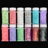 12 Pcs Spring Colors Hex Chunky Glitter Set 2oz Bottles