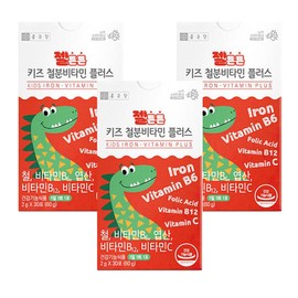 Chong Kun Dang Kids Children's Iron Supplement Iron Elementary School Children's Powdered Iron Nutrients 3 Pieces / 종근당 키즈 어린이 철분제 철분 초등학생 아이 분말 가루 철분영양제 3개