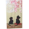 のれん 暖簾「桜クロネコ」【IT】【DM】(#9894094) サイズ：85×150cm おしゃれ のれん さくら サクラ 桜 春 猫