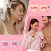 Xqumoi 30Pcs Valentine’s Day Conversation Heart Candy Stud Earrings Hug