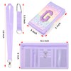 SiorVeol Girls Wallet for Kids Initial Glitter Wallets Trifold with