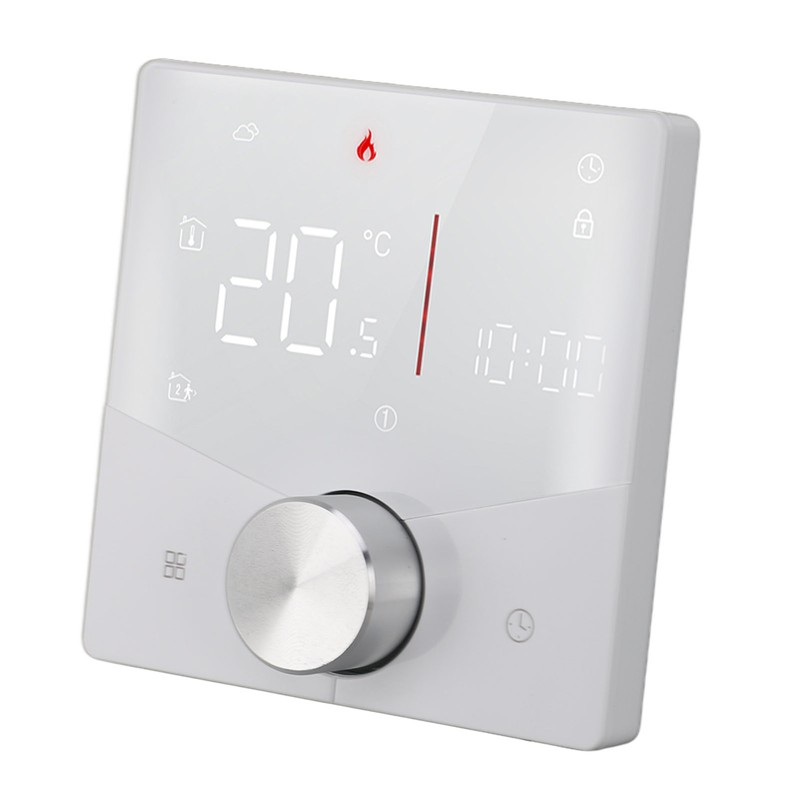 Smart Digital Thermostat 5A AC 95‑240V IP20 White Adjustable Backlight