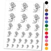 Mermaid With Flowy Hair and Tail Temporary Tattoo Water Resistant