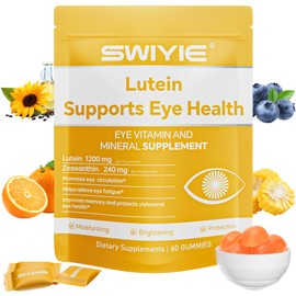 Gomitas de luteína: suplemento de vitaminas y minerales para los ojos con 20 mg de luteína y 4 mg de zeaxantina. Vitaminas gomosas para apoyar la salu