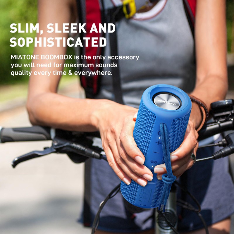 MIATONE Boombox Outdoor Portable Bluetooth Speakers Wireless Speaker Waterproof -