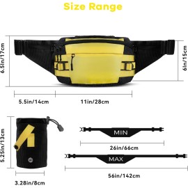 Zavothy Waist Bag Fanny Pack with Bottle Holder for Hiking