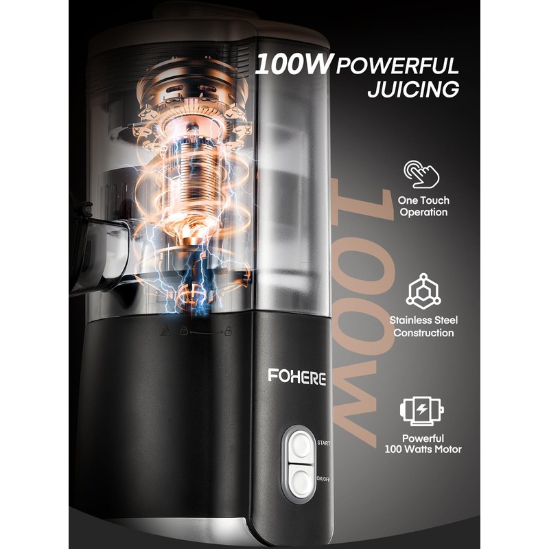 FOHERE Electric Citrus Juicer for Orange and Lemon