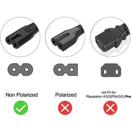 6Ft Power Cord Mini Fridge for Frigidaire EFMIS175 EFMIS149 EFMIS188 EFMIS129 EFR376, AstroAI & Cooluli Mini Fridge, Replacement 2 Prong Power Cable