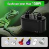 REPTI ZOO Dual Reptile Light Fixture for Reptile Dome UVB