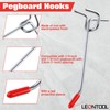 LEONTOOL 50 Pack Pegboard Accessories Organizer Kit 4 Inch Pegboard