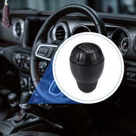 uxcell 1 Set 6 Speed Manual Transmission Shift Knob with Insert for Jeep Wrangler 2007-2013 No.52060485AG