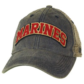 7.62 Design USMC Arched Vintage Trucker Hat Navy Blue