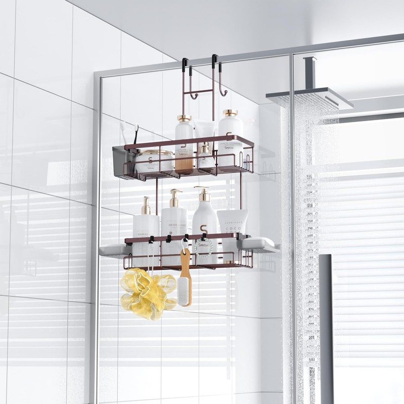 Aitatty Over the Door Hanging Shower Caddy: Rustproof Hanging Organizer