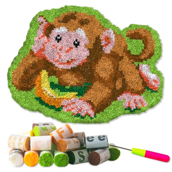 DL-YTG DIY Latch Hook Kits for Art Craft Throw Rug