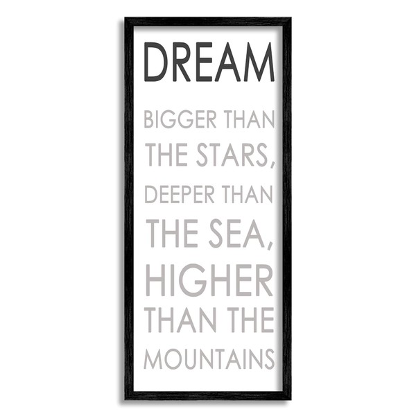 Stupell Industries Dream Bigger Than The Stars Motivational Kids Phrase,