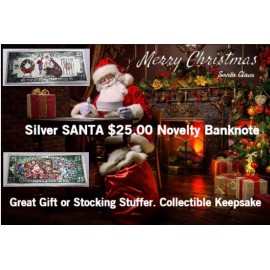Brush Pile Santa Claus Christmas Banknote Holiday Signs Posters Banners Stockings Novelty