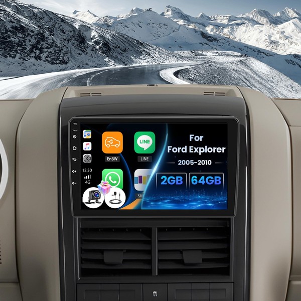 [2+64G] Android 15 Car Stereo for Ford Explorer 2005-2010 with