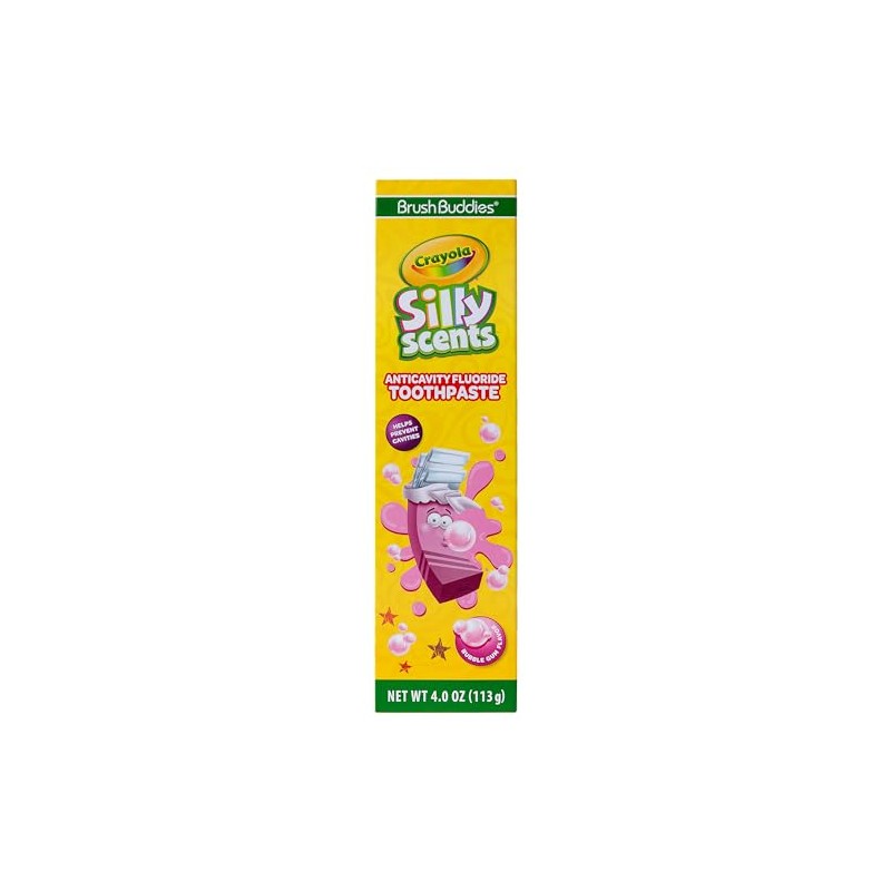 Brush Buddies Crayola Silly Scents Flavored Kids Toothpaste with Fluoride,