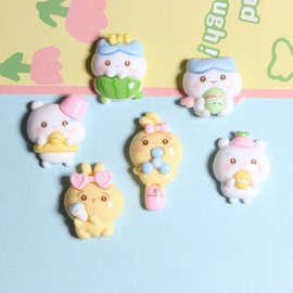 Character Resin Craft Supplies for Hair, Nail & Shoe Accessories - TF0812 One Size/White Bear 100ea