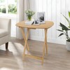 eHemco Oversized Hardwood Folding TV Tray Table for Dinner, Eating,
