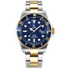 Alienwork IK Watch Men Women Calendar Metal Bracelet, Silver-navy/navy/metal band