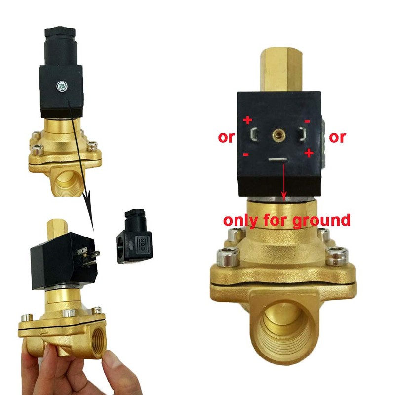 1/2" Brass 12V DC Electric Solenoid Valve Normally Open Air