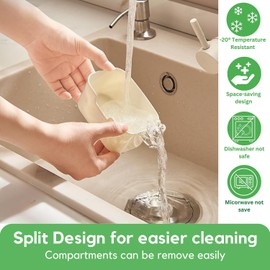 Trust Bliss Snackle Box Container, Premium 2-Pack Divided Serving Tray & Lid with 8 Compartments, Large Durable Snackle Boxes for Parties – Snack box container, Perfect for Treats & Gifts (PET)