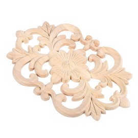 Fdit Pack of 2 European Wooden Door Sconces European Style Wooden Sconces Unpainted Furniture Decoration for Cabinet Door Home, clear, 22*14CM