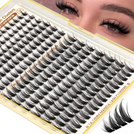 Manga Lash Clusters Fairy Eyelash Clusters Natural Cluster Eyelash Extensions Wispy 10-16mm Lashes Clusters C-Curly Anime Lashes 208pcs Spiky Eyelashes Clusters by Ruairie