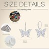 Vemhel Butterfly Earrings for Women 925 Sterling Silver Leverback Earrings