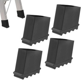 4Pcs Ladder Feet Covers Non-Slip,Rubber Steep Ladder Foot Replacements Non-Skid Extension Ladder Feet Protectors,Household Non-Skid Ladder Cover,Safe Ladder Pads Ladder Accessories(Black)