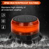AnTom Solar LED Amber Strobe Light, Rechargeable 360° Flashing Warning