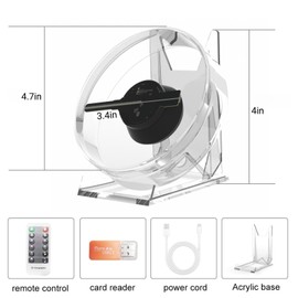 HAVisikr 3D Hologram Fan-3.4in Hologram Fan Projector-Suitable for Events、party、Festivals and Home Decoration-Lots of 3d Materials for Free (3.4 inch)