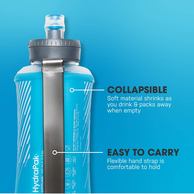 Hydrapak Softflask Softflasche, 500 ml, Malibu Blue