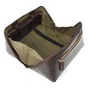 Mens Real Leather Toiletries Wash Shaving Bag Travel Pouch Tripper