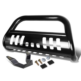 Auto Dynasty Compatible with Ford F150 Non-Ecoboost/Expedition Black Bumper Push Bull Bar + Skid Plate + Relocation Kit