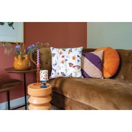 Ambiente Kissenhülle Bezug Dekokissen Cover 40x40 cm Blumen Garten in frischen Farben Serie Butterfly Garden