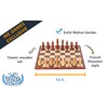 Classic Chess Set - Walnut Wood Board 12 in