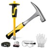 6 Pcs Rock Hammer Geology Starter Kit - 32 oz