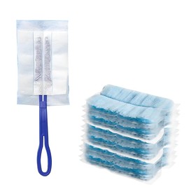 21 Pcs Flash Duster Refills, Disposable Fluffy Dust Magnet Heads, Blue Duster Refill Kit for Cleaning Dust, Dirt, and Hair