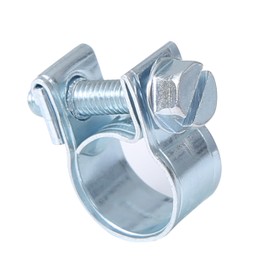 Zinc Plated Pipe Hose Clip Tube Clamps 10-12 mm Pack of 5