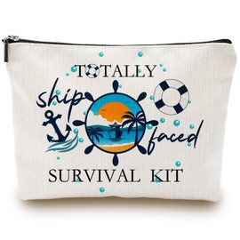 wuguimeii Summer Vacation survival kit Makeup Bag - Sunshine Beach Trip Gift Nature Lover Gift - Trip Camping Christmas Bachelorette Party Gift Toiletry Cosmetic Bags, ship