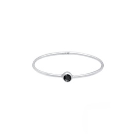 Elli Women's Stacking Ring Elegant Simple with Crystal, Silver, Crystal